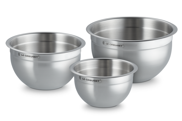 Metal serving shop bowls