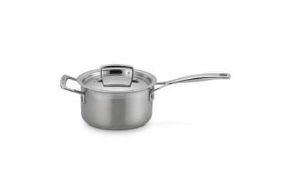 3-ply Stainless Steel Saucepan with Lid and Helper Handle