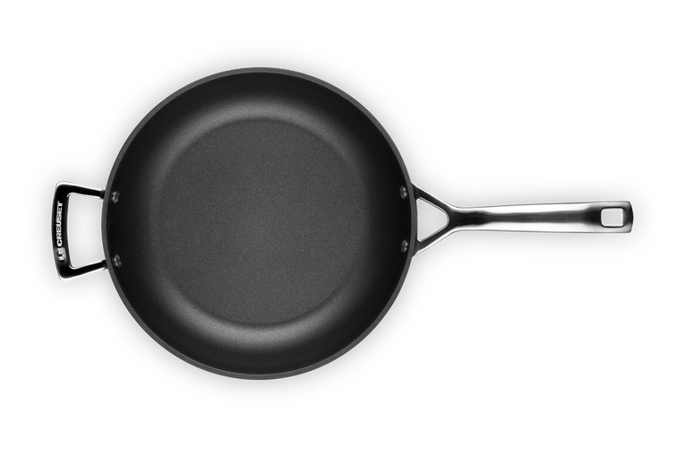 Toughened Non Stick Deep Frying Pan with Helper Handle